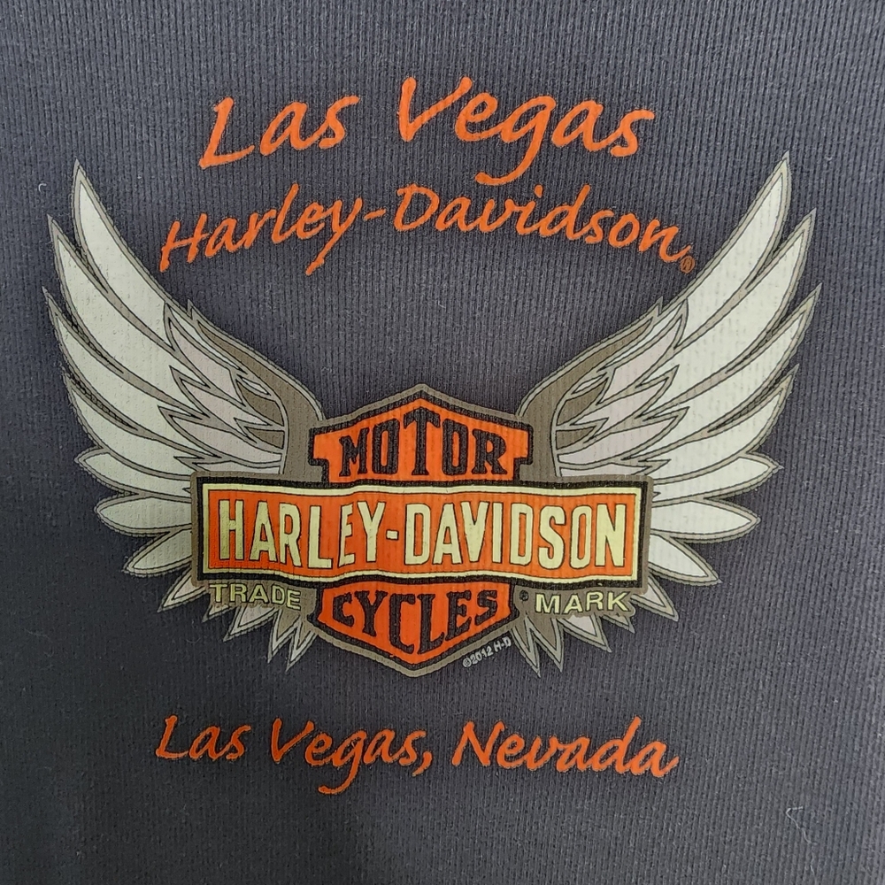 Harley-Davidson Las Vegas Black and Orange Logo Shirt XL - Picture 6 of 8